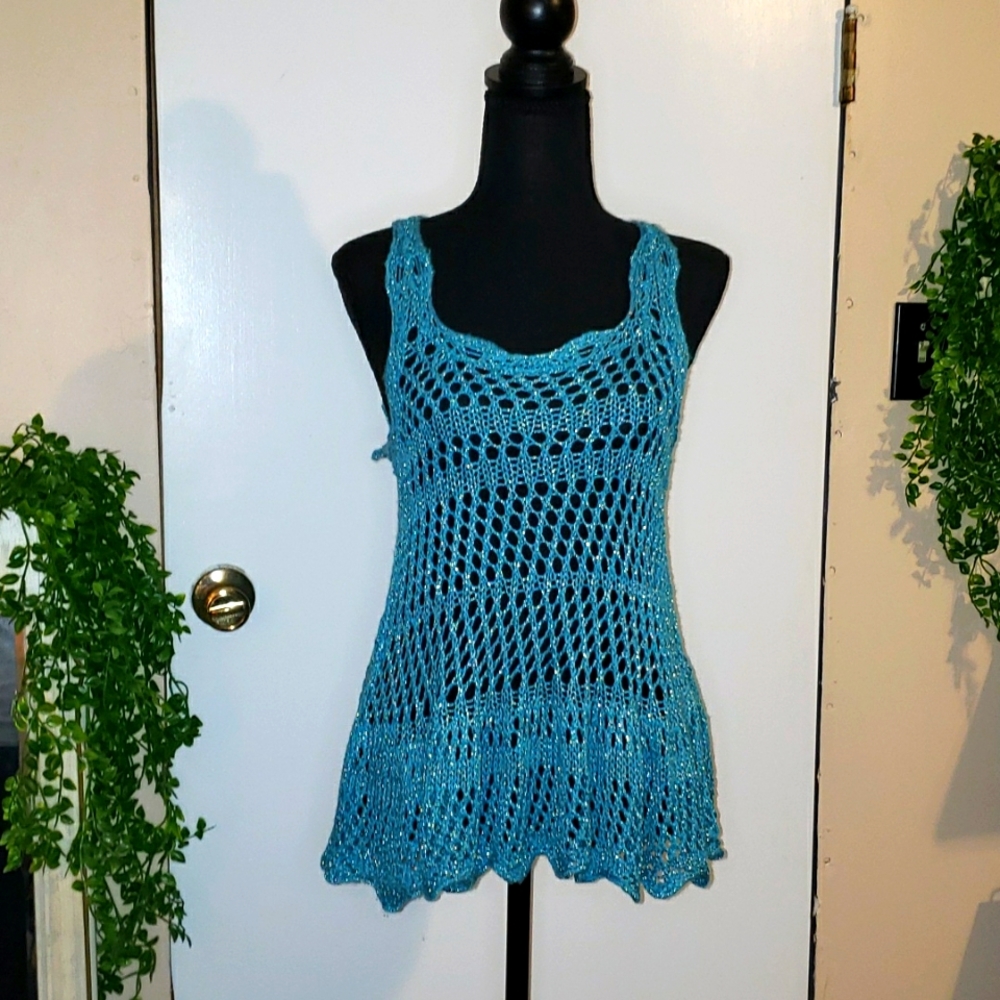 Candies Blue/Green/Teal Tank Top